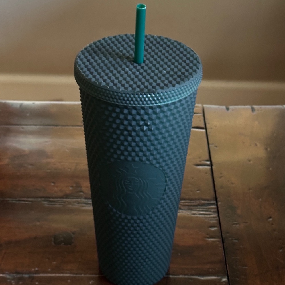 Starbucks Studded Matte Dark Green Tumbler Cold Cup Venti 24oz